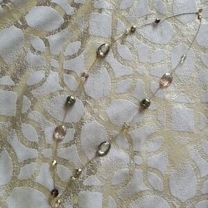 Long Necklace w/Faux Stones